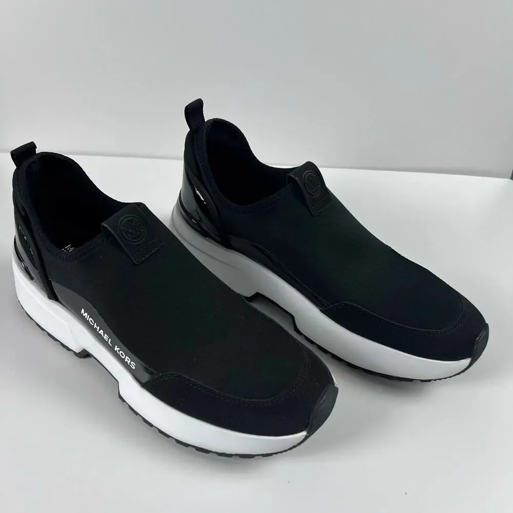 Michael Kors Muse Scuba Slip-On Trainer Sneakers Black White 8.5 - Picture 9 of 12